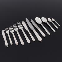 165-Piece Georg Jensen PYRAMID Sterling Silver Flatware & Serving Service, Harald Nielsen - Sold for $28,160 on 10-11-2026 (Lot 735).jpg